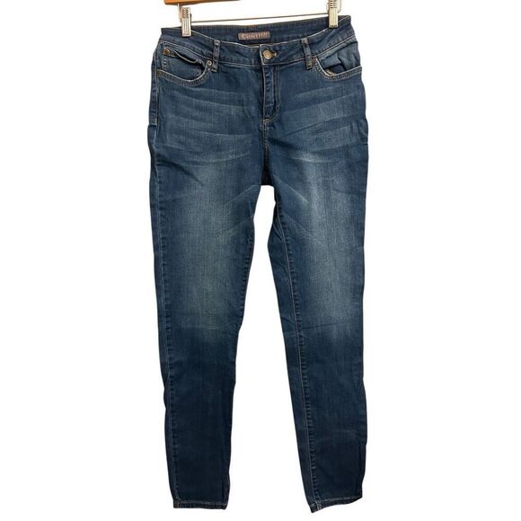 Garnett Hill Organic Cotton Mid-Rise Skinny Jeans sz 27 / 4 Sustainable natural - Picture 1 of 8